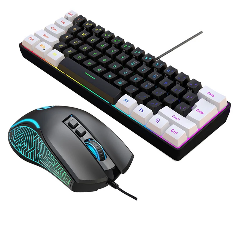 Gaming Keyboard And Mouse Combo Wireless - Keyboard and Mouse 60% Computer Gaming