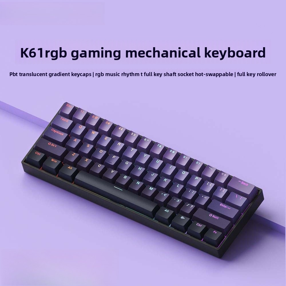 Gaming Keyboard Type C - Teclado 60% wireless bluetooth 2.4G mechanical