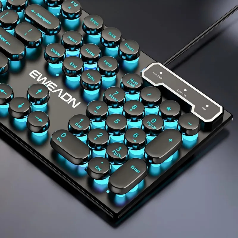 Gaming Keyboard Mouse - Retro Punk Mechanical Feel Keyboard Mouse