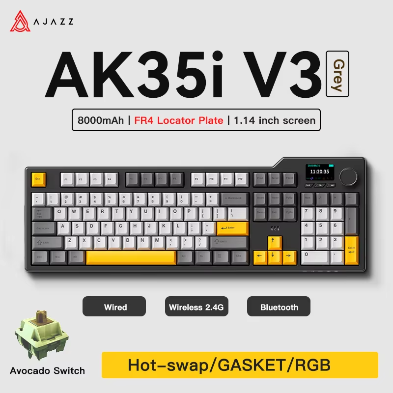 Ajazz AK35I V3/V4 MAX Tri-mode - Gaming Keyboard And Mouse Combo Wireless 评论和价格