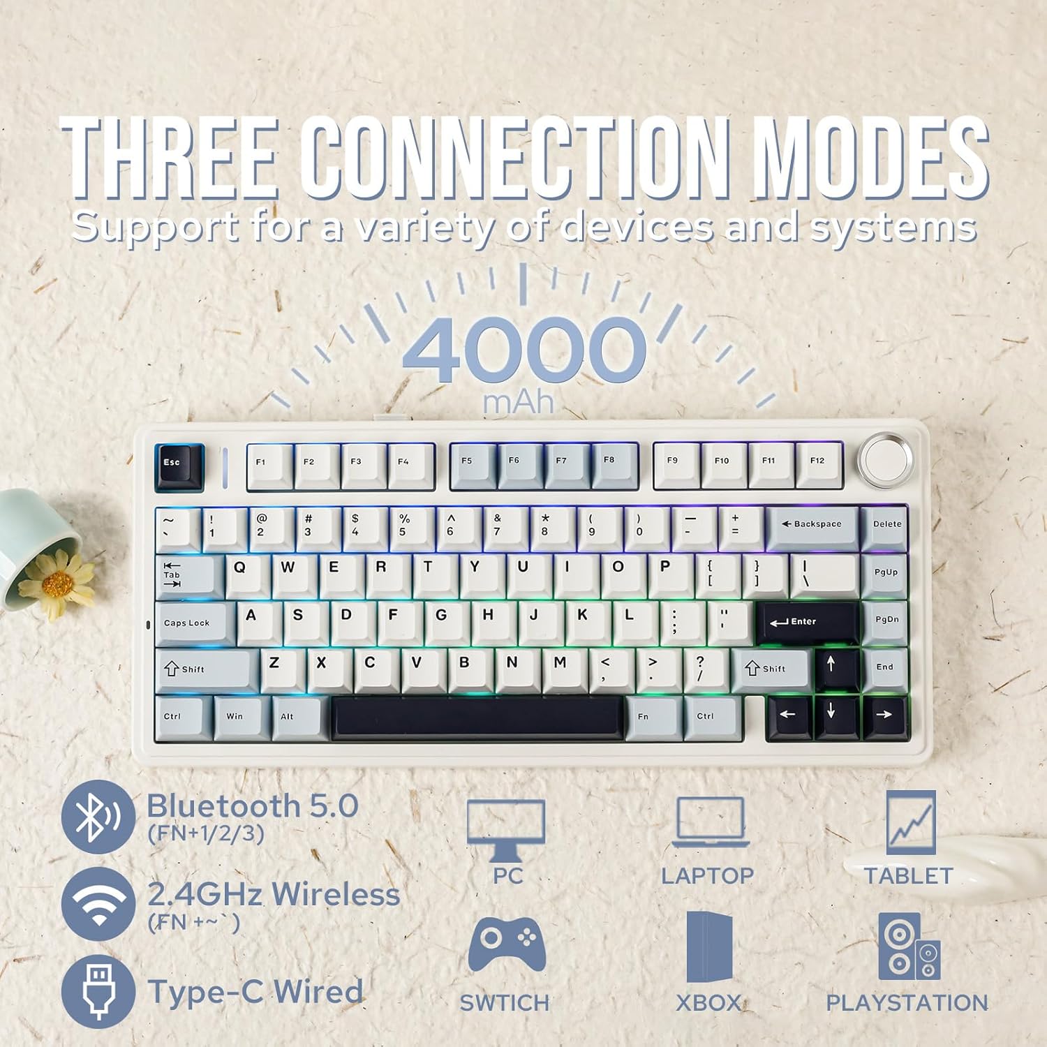 Aula F75 Mechanical Keyboard 7 - Gaming Keyboard Type C 评论和价格