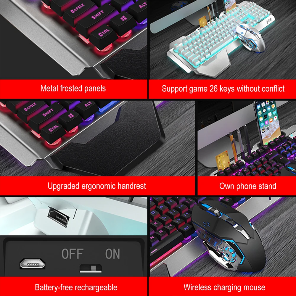 K680 Rechargeable 2.4G wireles - Gaming Keyboard Mini 评论和价格