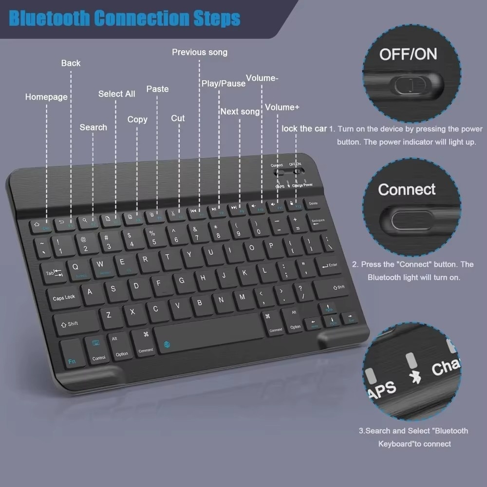 Bluetooth 5.0 Wireless Keyboar - Gaming Keyboard Mini 评论和价格