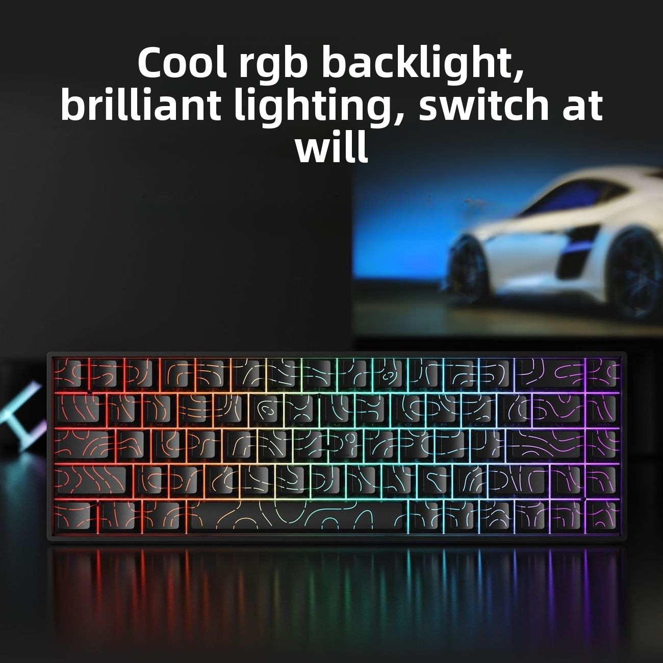 Teclado 60% wireless bluetooth - Gaming Keyboard Type C 评论和价格