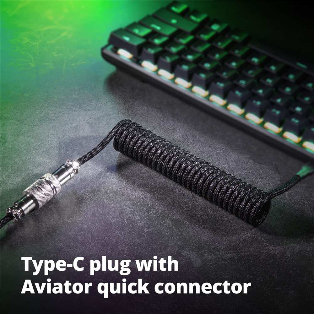 Mechanical Keyboard Coiled Cab - Gaming Keyboard Type C 评论和价格