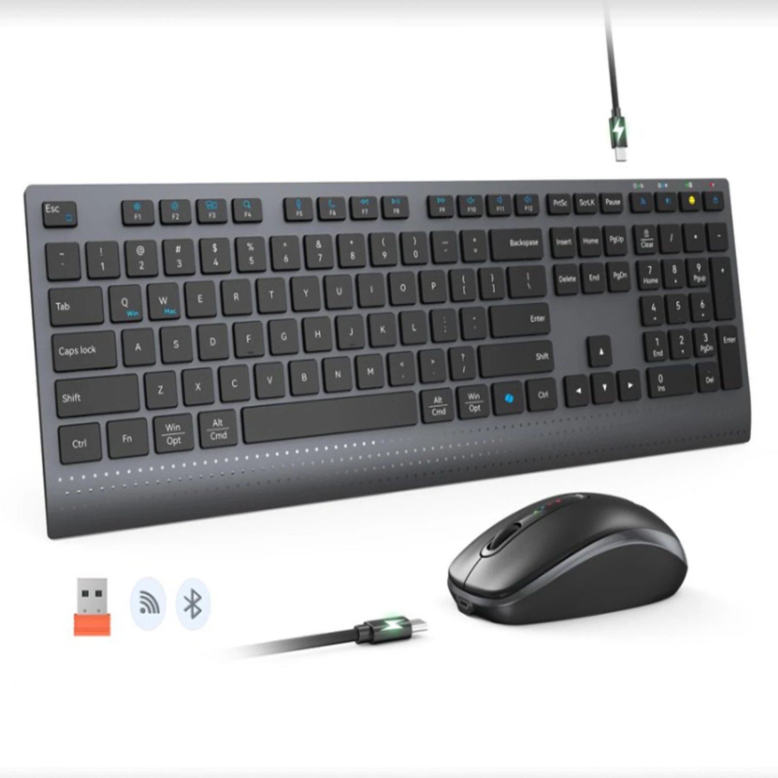 2.4G Bluetooth Dual-mode Wirel - Gaming Keyboard And Mouse Combo Wireless 评论和价格