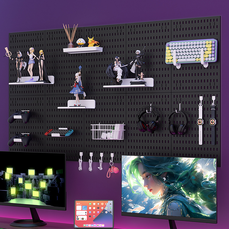 Adhesive Pegboard Shelf for Ga - Gaming Keyboard Mouse 评论和价格