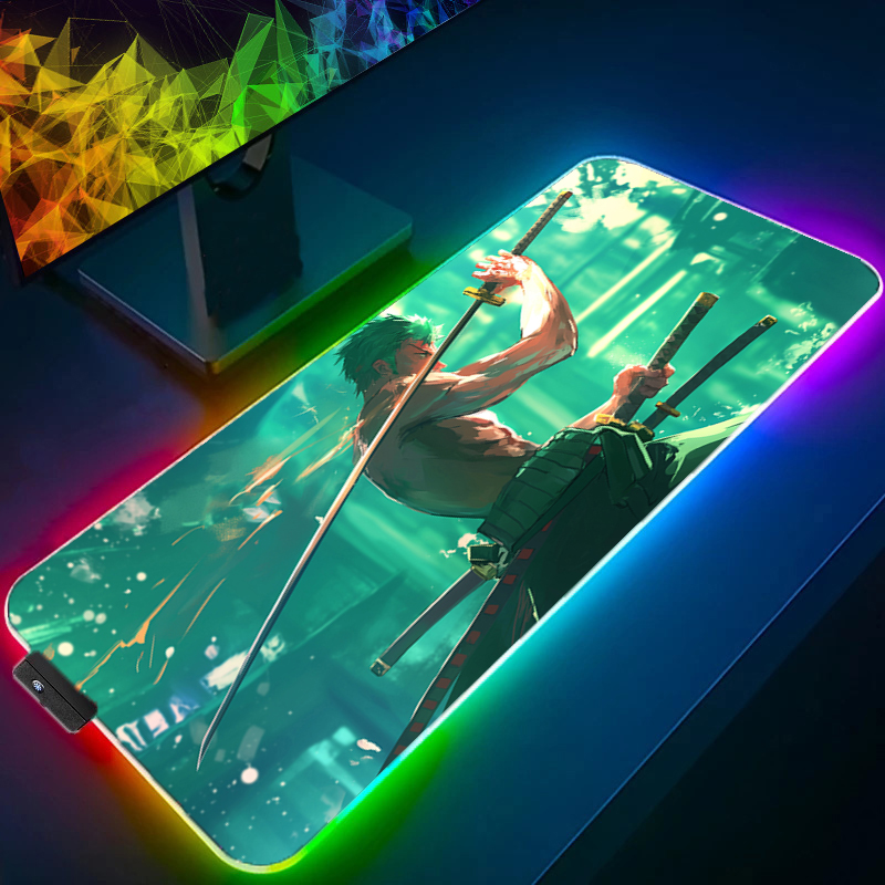 ONE PIECE Zoro Mouse Pad RGB G - Gaming Keyboard Best 评论和价格