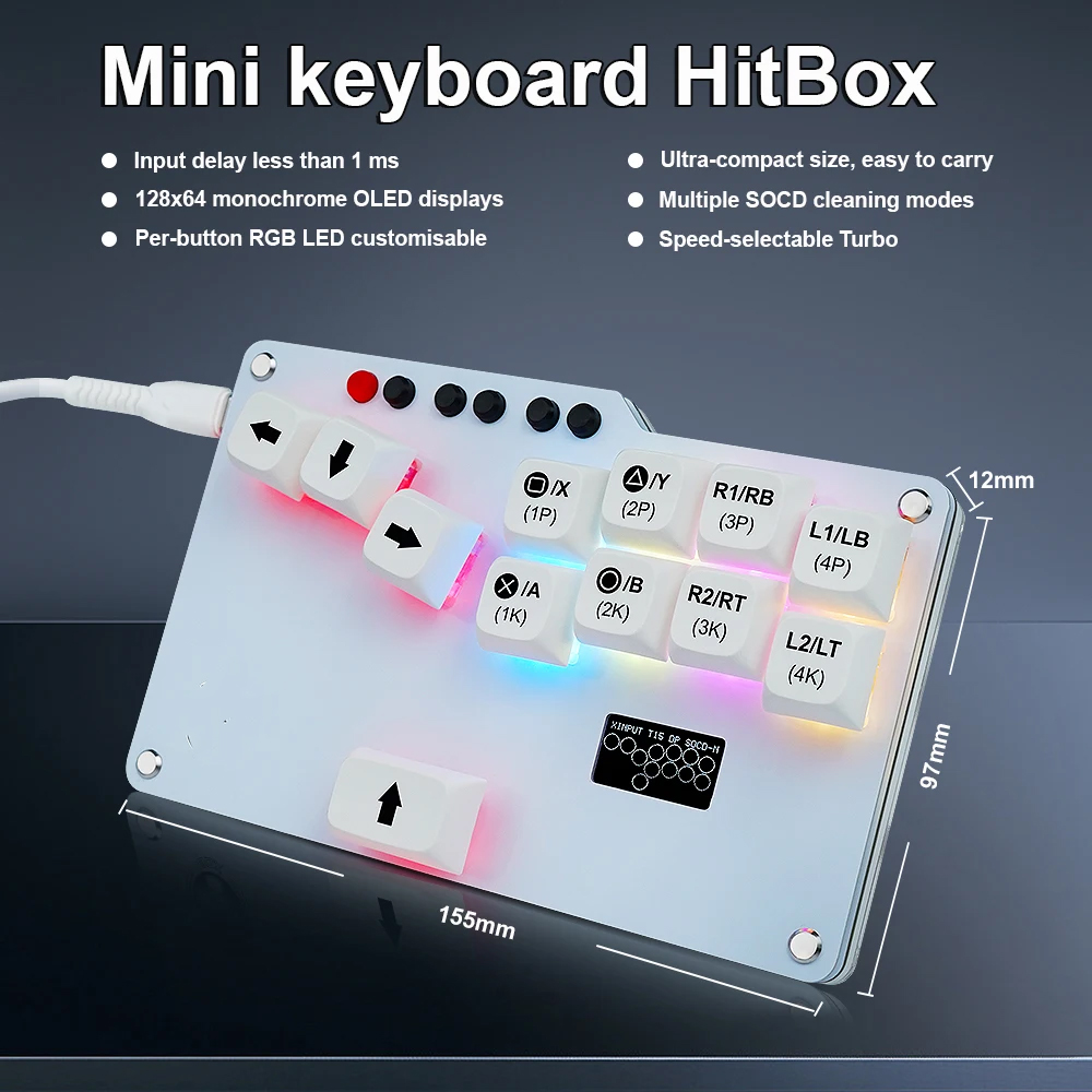 Hitbox Mini GP2040 CE Fightsti - Gaming Keyboard Mini 评论和价格