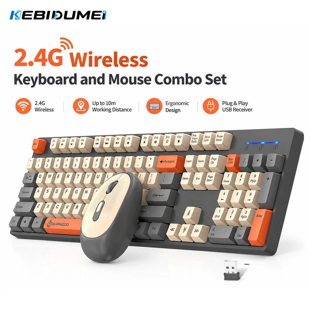 KEBIDUMEI 2.4G Wireless Keyboa - Gaming Keyboard And Mouse Combo Wireless 评论和价格