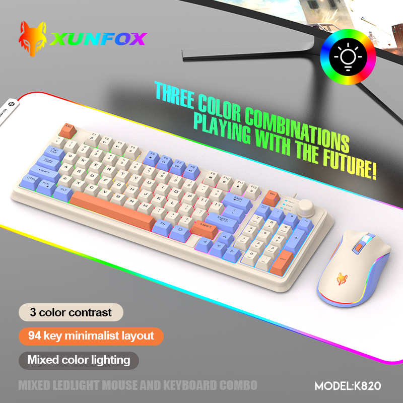 K820 USB Wired Game Keyboard M - Gaming Keyboard And Mouse Combo Wireless 评论和价格