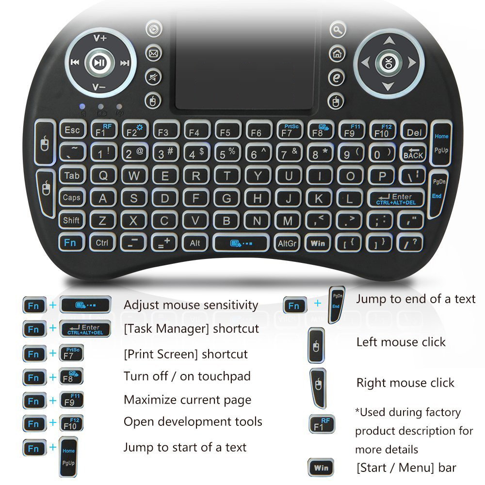 Backlit Mini Wireless Keyboard - Gaming Keyboard And Mouse Combo Wireless 评论和价格