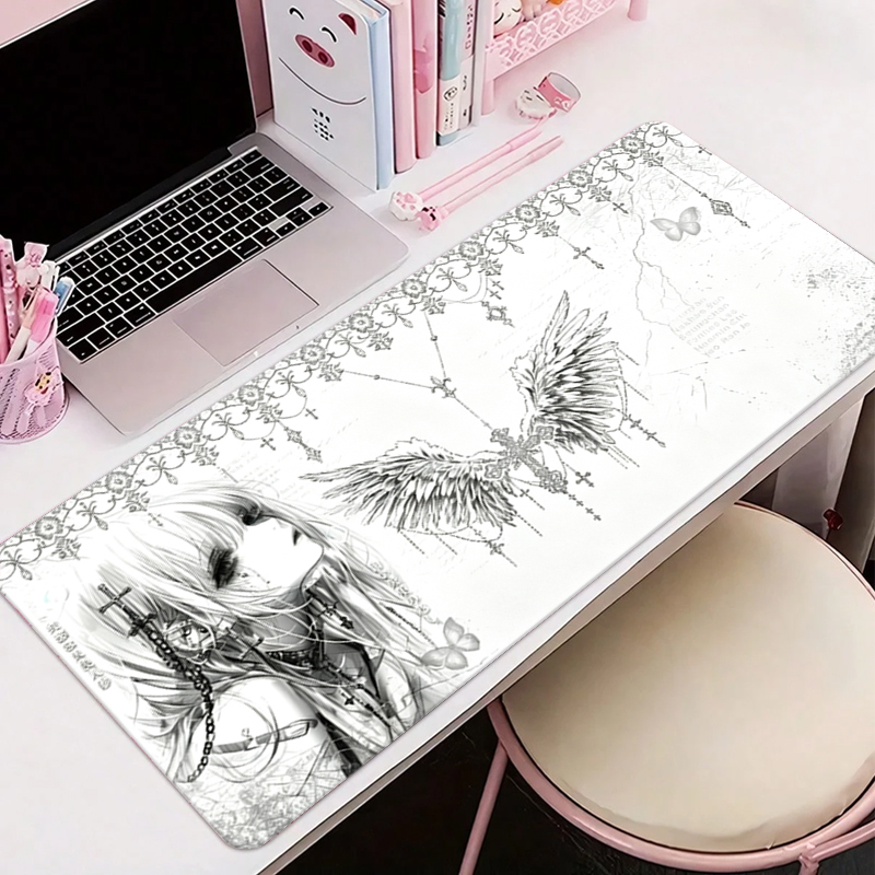 Leather Mousepad Black White A - Gaming Keyboard Esports 评论和价格